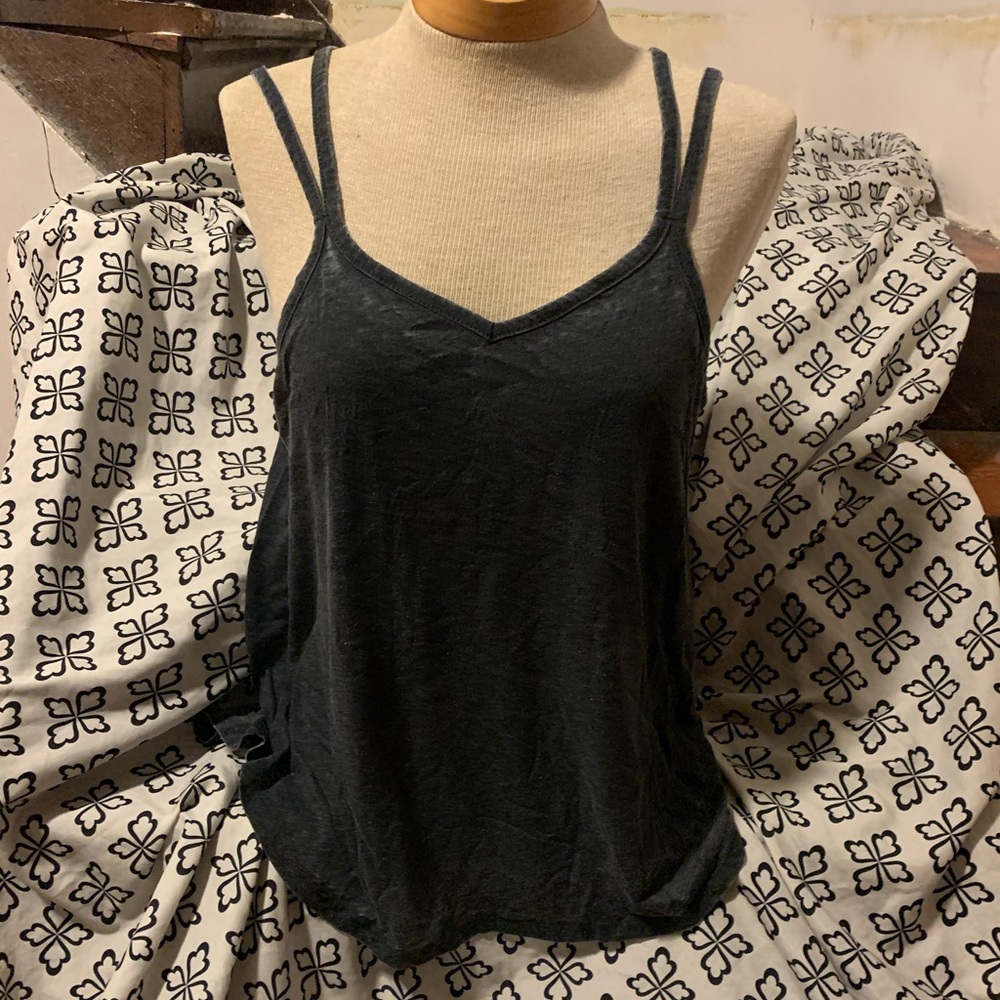 Strapped gray tank top size M